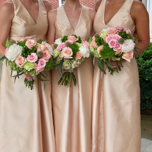 Alfred Sung D747 Champagne gown size 10 - Picture 4 of 9